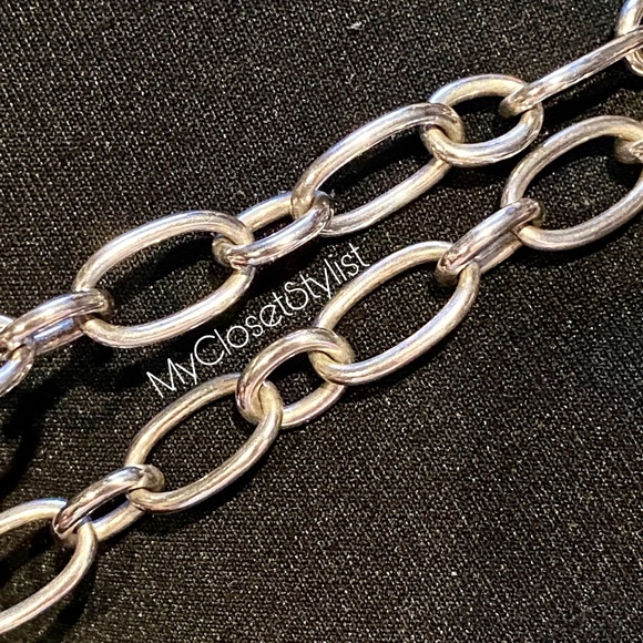 Sterling Silver Modern Celtic Cross Toggle Necklace 925 VINTAGE unisex - Picture 4 of 5